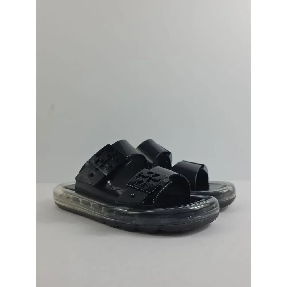 Tory Burch Buckle Bubble Jelly Black Slide Women's Sandal Size 5